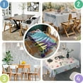 thumbnail image 5 of Colorful Tropical Leaf Pattern Rectangle Tablecloth 60"x120",Waterproof Polyester Rectangle Table Cloth, Wipeable Spillproof Polyester Tablecloth for Dining, Camping, Indoor and Outdoor, 5 of 6