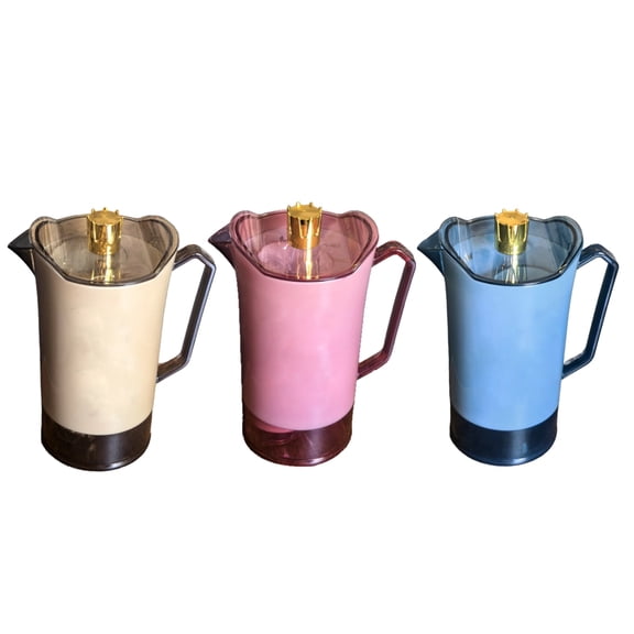 Plastic Cold Drink Pitcher, Large Capacity Fridge Iced Water Kettle with Unique Pattern, Lightweight Home Kitchen Beverage Pitcher for Juice, Drinks, Lemonade, Milk, Picnic