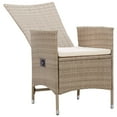 thumbnail image 2 of vidaXL 9 Piece Garden Dining Set with Cushions Beige, 2 of 5