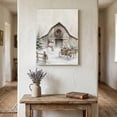 thumbnail image 6 of Canvas Wall Art, Farmhouse Christmas Framed Canvas Prints for Hallway Living Room, Xmas Tree Barn Snowman Winter Rustic Extra Large Gallery Wrapped Wall Decor for Home Office, Gifts, 20"x30", 6 of 9
