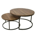 Nathan James Stella Round Modern Nesting Coffee Table Set of 2