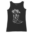 thumbnail image 5 of Country Girl Boots Women's Tank Top Vintage Cowgirl Western Floral Southern Rustic Country Style Cute Roses Rodeo, 5 of 7