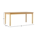 thumbnail image 5 of Walker Edison Modern Solid Oak Scalloped Dining Table for 6, White Oak, 5 of 13