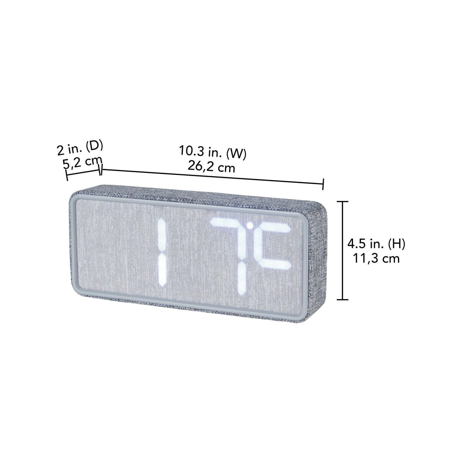 HOMETRENDS Alarm Clock, 12/24 hr. LED display
