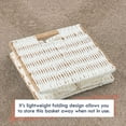 thumbnail image 5 of Ornavo Home Wicker Storage Cubes Bin, 9 Inch Storage Shelf Basket Collapsible Natural Hand Woven Paper Storage Cube Bin with Handles - Set of 4, White/Brown, 5 of 7