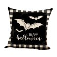 thumbnail image 2 of Halloween Throw Pillow Covers 18x18 Inch, Rustic Linen Decorative Square Pillowcases, Farmhouse Holiday Cushion Covers for Couch Sofa Living Room Bedroom Outdoor Home Decor, 2 of 6