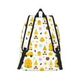 thumbnail image 2 of Naloa Gnomes Bees Canvas Backpack for Men Women Rucksack Casual Travel Daypack College Tote Satchel Bookbag for Teens-Medium, 2 of 7