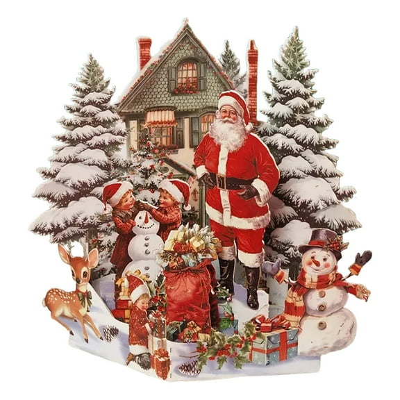 3D Christmas Cards Up Christmas Cards And Envelopes Santa Snowman Tree Christmas Cards Family And Friends