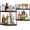 Black, variant on 2 Pack Bathroom Counter Organizer, 2 Tier Corner Bathroom Counter Organizer Wooden Double Vanity Organizers for for Double Bathroom Organizers and Kitchen Storage Dresser Decoration