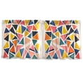 thumbnail image 7 of Yayeee Kitchen Curtains Tier Set of 2 Light Filtering 57"x24" Over Sink Window Panels, Abstract Triangles, 7 of 7