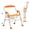 Orange, variant on Flybrother Foldable Shower Chair for Inside Shower Non-Slip Portable Shower Seat for Elderly and Disabled, Gray