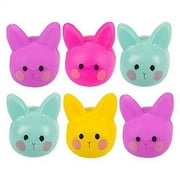 Kicko Squishy Laying Easter Bunny - 6 Pack 3 Inch Slow Rising Toy in Assorted Colors - Relieves Anxiety and Stress, Sensory Toy, for Parties and Treasure Chest Fillers