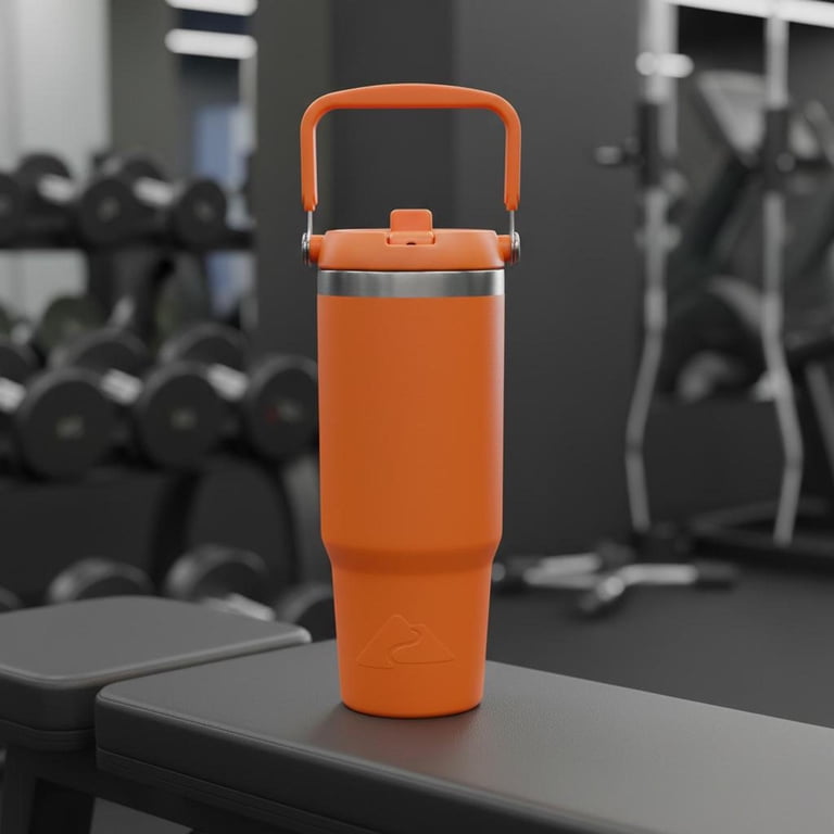 Ozark Trail 30 oz Stainless Steel Insulated Swivel Tailgating Tumbler,  Orange - Walmart.com