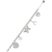 Jessica Simpson Women's Silvertone Charm Bracelet