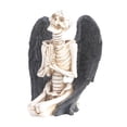 thumbnail image 1 of Estatua de Ángel esqueleto de Halloween, estatuilla de calavera con alas negras creativas, recuerdos de fiesta, 1 of 6