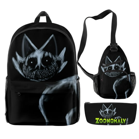 MNHFKGP New Game Zoonomaly 3D print Oxford Cloth Shoulder Backpack Multi Zipper 3 Pieces Sets PackStudent Bag