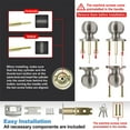 thumbnail image 5 of Ball Door Knob with Lock and Key,Stainless Steel Entrance Door Lock,Keyed Entry Door Knob Set,Bedroom Door Knobs,Round Ball Handle, 5 of 9