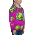 thumbnail image 3 of Lsque Geometry Dash Patten Youth Hoodie Sweatshirt Pullover with Kangaroo Pocket Boys and Girls Hoodie Warm Hoodie for Kids, 3 of 8