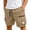 A-Khaki817, variant on XIAONU Men's Cargo Athletic Shorts Drawstring Waist Zipper Pockets Daily Shorts