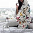 thumbnail image 5 of Mushroom Moth Hooded Blanket Wearable Hooded Blanket Cover Blanket Shawl Warm Robe Shawl Blanket Is Perfect For Bed And Couch Travel And Also A Great Surprise For The Holidays 60"x80" For Adults, 5 of 6