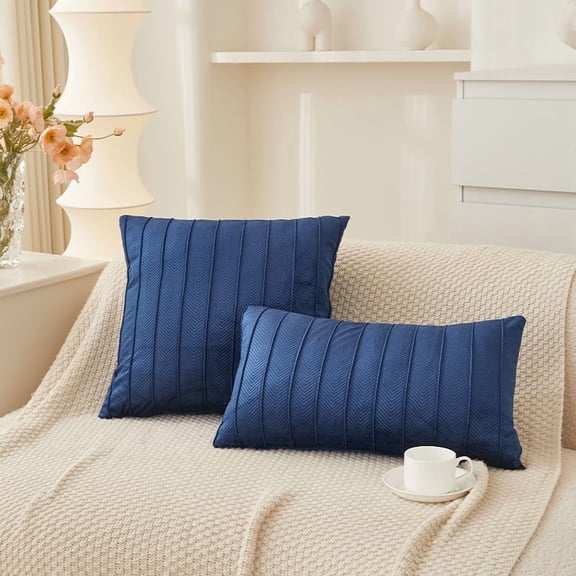 XmhyTop Decorative Pillow, Bed Throw Pillows 30*50cm, dark blue ordinary Throw Pillow with Soft Plush Cover & Polyester Filling, 1 Piece for Home Decor, Comfortable & Elegant.Style A.