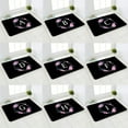 thumbnail image 2 of Rose Flowers Printed Letter Kitchen Entrance Door Mat Black Flannel Carpet Doormat Indoor Floor Mats Anti-Slip Rug, 2 of 6