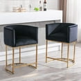 Modern Counter Height Linen Fabric Upholstered Counter Stools 29 inch