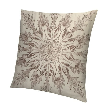 

QCPP Snowflake Short Plush Pillowcase for Home Decor Winter Season Square 1PC 12x12in