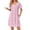 Pink Floral, variant on Ekouaer Nightgowns for Women Cotton Night Gowns Short Sleeve Moo Moos Button House Dress V Neck Sleepshirts Soft Sleepwear