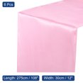 thumbnail image 2 of Unique Bargains 6 Pack Satin Table Runner, 12'x108' Smooth Silk Table Runner, Dark Pink, 2 of 7