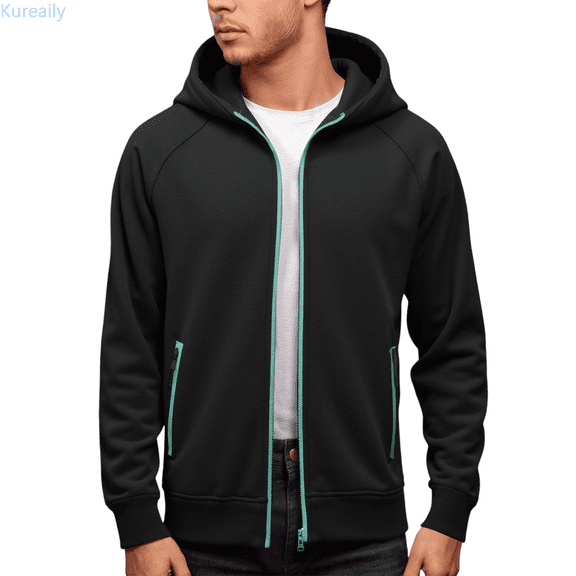 Kureaily Stylish Hoodies For Men Comfortable And Versatile Zip Up Sweatshirts For Casual Wear In Fall And Winter Hoodie Pullover Sweatshirts