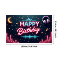 thumbnail image 2 of Yatrandify Colorful Theme Birthday Party Banner Decorative Design Happy Birthday Banner Party Backdrop Celebration Banner for Birthday Party Indoor Decoration Event Decoration, 2 of 7