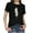 Black tops for women 2024, variant on Pimelu Cute Tops for Women Cute Tops for Women Round Neck Short Sleeve Plus Size Feather Graphics Tee Shirts Summer Ladies Breathable Loose Blouses Womens Tees