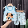 thumbnail image 1 of Conjunto de pijama de chaleco para niños, ropa de dormir de algodón de verano, ropa de dormir, pantalones cortos para niñas, ropa sin mangas para bebés, ropa para niños Pjs73cm zhangyuxiang CONDUJO, 1 of 2