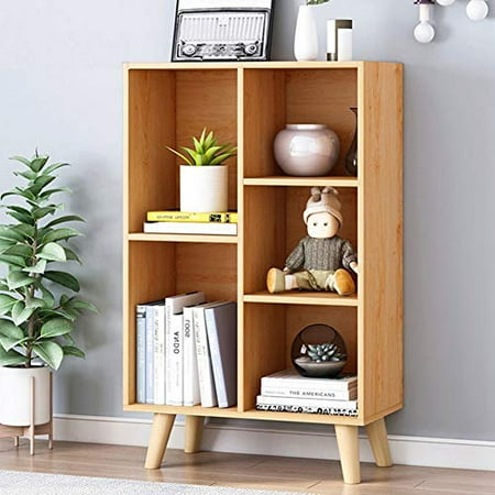 IOTXY Wooden Open Shelf Bookcase - 3-Tier Floor Standing Display ...