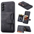 thumbnail image 6 of SaniMore Wallet Case for Samsung Galaxy S24, Flip Cash Pocket Card Slots Kickstand PU Leather Skin Wear-resistant Retro Shockproof Anti-drop Cover for Samsung Galaxy S24, Black, 6 of 6