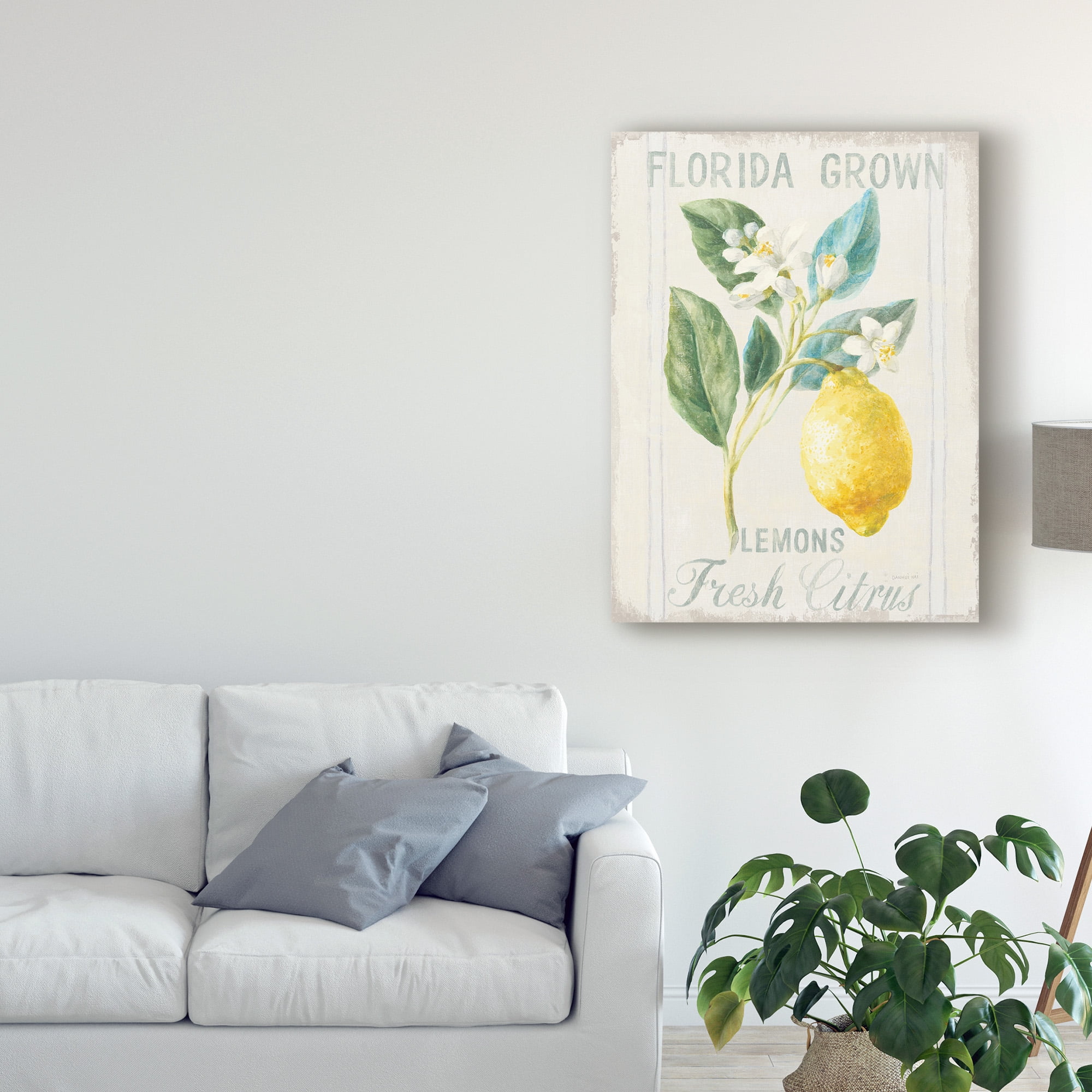 Trademark Fine Art 'Floursack Lemon I' Canvas Art by Danhui Nai