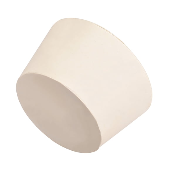 Tapón de goma sólido en forma cónica blanco para tapón de tubo de laboratorio tamaño #13