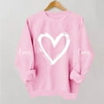 thumbnail image 2 of VKOYWKM Crewneck Sweatshirts Women Valentine's Day Pullover Heart Print Oversized Sweatshirts Romantic Holiday Sweatshirt Casual Long Sleeve Spring Sweatshirts, 2 of 7