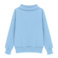 thumbnail image 5 of OGLCCG Girls Mock Neck Sweatshirts Oversized Long Sleeve Fleece Pullover Sweatshirts Lightweight Fall Winter No Hood Plain Turtleneck Tops 5-14 Years, 5 of 8