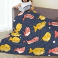 thumbnail image 6 of Pofeuu Cute Puffer Fish Print Ultra-Soft Micro Fleece Blanket,for Bed Or Sofa,All Season Throw Blankets Flannel Blanket-60"x50", 6 of 7