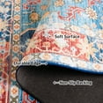 thumbnail image 5 of SAFAVIEH Tucson Lillie Traditional Machine Washable Area Rug, Blue/Rust, 4' x 6', 5 of 7