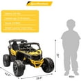 thumbnail image 4 of Licensed Can-Am Electric Ride-On UTV, Off-Road Kids Truck with Remote Control, Spacious Seat, EVA Tires, and Spring Suspension, Perfect Ride-On Toy for Adventure (Yellow), 4 of 6