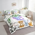 thumbnail image 4 of Feelyou Dreamy Axolotl Animal Twin Bedding Sets 7-Piece, Cartoon Cheetah Elephant Zebra Lover Bedding Comforter Set, Teens Kids Boys Girls Reversible Sheet Sets, Ultra Soft Bedroom Decor, 4 of 9