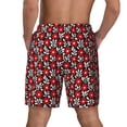 thumbnail image 4 of Daiia Red Floral Mens Swim Trunks Swim Shorts Quick Dry Swim Shorts with Mesh Lining Pockets-X-Large, 4 of 9