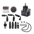 thumbnail image 2 of Genrics Universal Adjustable Fuel Pressure Regulator Kit with 0-100 psi Gauge and AN-6 Fuel Line Hose Fittings Black, 2 of 12