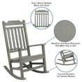 thumbnail image 6 of BizChair All-Weather Poly Resin Rocking Chair in Gray, 6 of 13