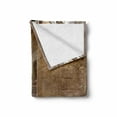 thumbnail image 2 of Travel Soft Flannel Fleece Blanket, Old Narrow Street European Town in Vittoriosa Malta Historical Architecture Country, Cozy Plush for Indoor and Outdoor Use, 50" x 60", Sand Brown, by Ambesonne, 2 of 6
