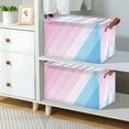 thumbnail image 2 of Yayeee Foldable Storage Basket for Shelves with Handles Waterproof Cloth Bins, Pink Gradient, 2 of 7