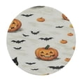thumbnail image 4 of HAOXIT Halloween Tablecloth Round Halloween Decor Ghost Pumpkin Table Cloth Washable Polyester Table Cover for Halloween Holiday Party Dinner Home Decor 31-35, 4 of 8
